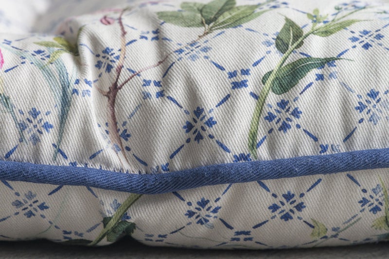 Maison d' Hermine Chair Pads for Dining Chairs Cotton Outer Fabric and Poly Filling 16"x16" Patio Seat Cushions for Furniture with Ties Home Chair Party Hall Farmhouse (Faience, Pack of 2) - Image 4